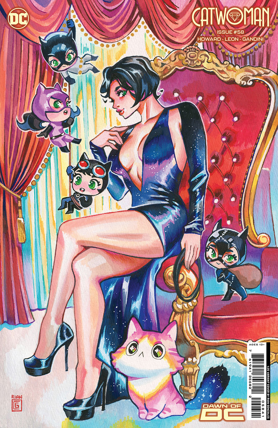 Catwoman Vol 5 #58 Cover E Incentive Rian Gonzales Card Stock Variant Cover (The Gotham War Part 5)
