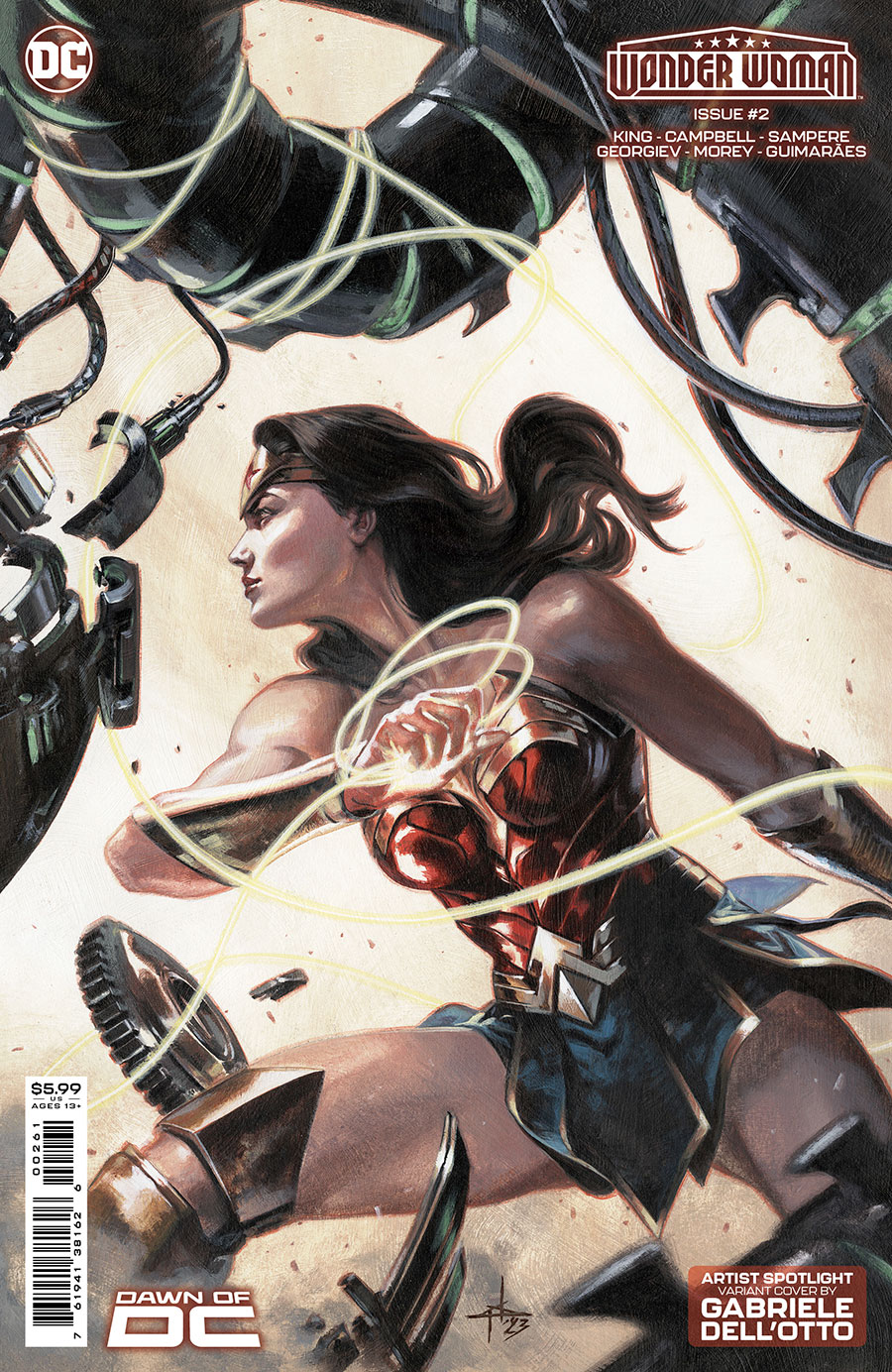 Wonder Woman Vol 6 #2 Cover D Variant Gabriele Dell Otto Artist Spotlight Card Stock Cover