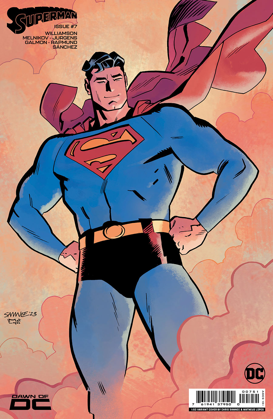 Superman Vol 7 #7 Cover I Incentive Chris Samnee Card Stock Variant Cover (#850)