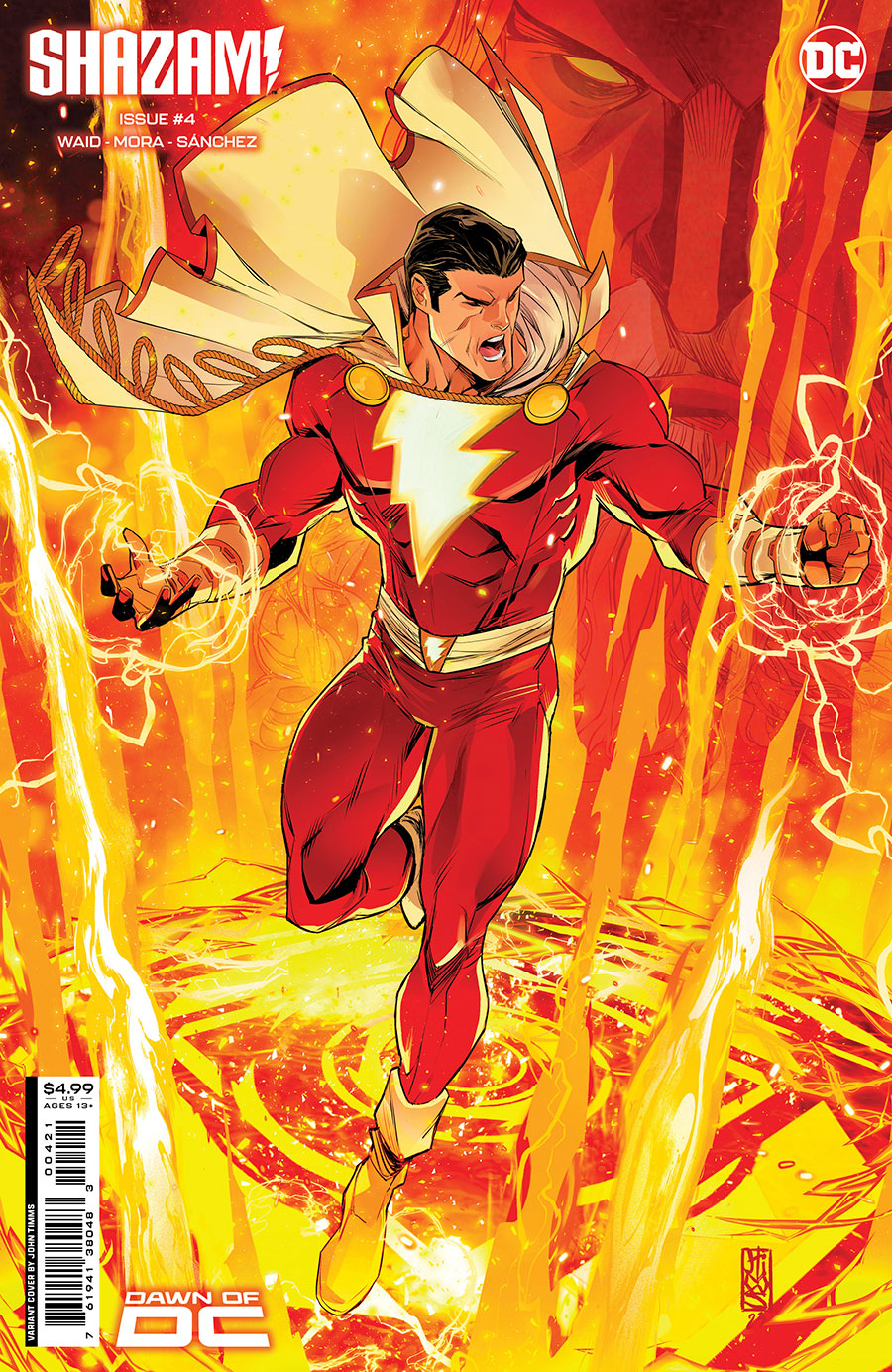 SHAZAM Vol 4 #4 Cover B Variant John Timms Card Stock Cover