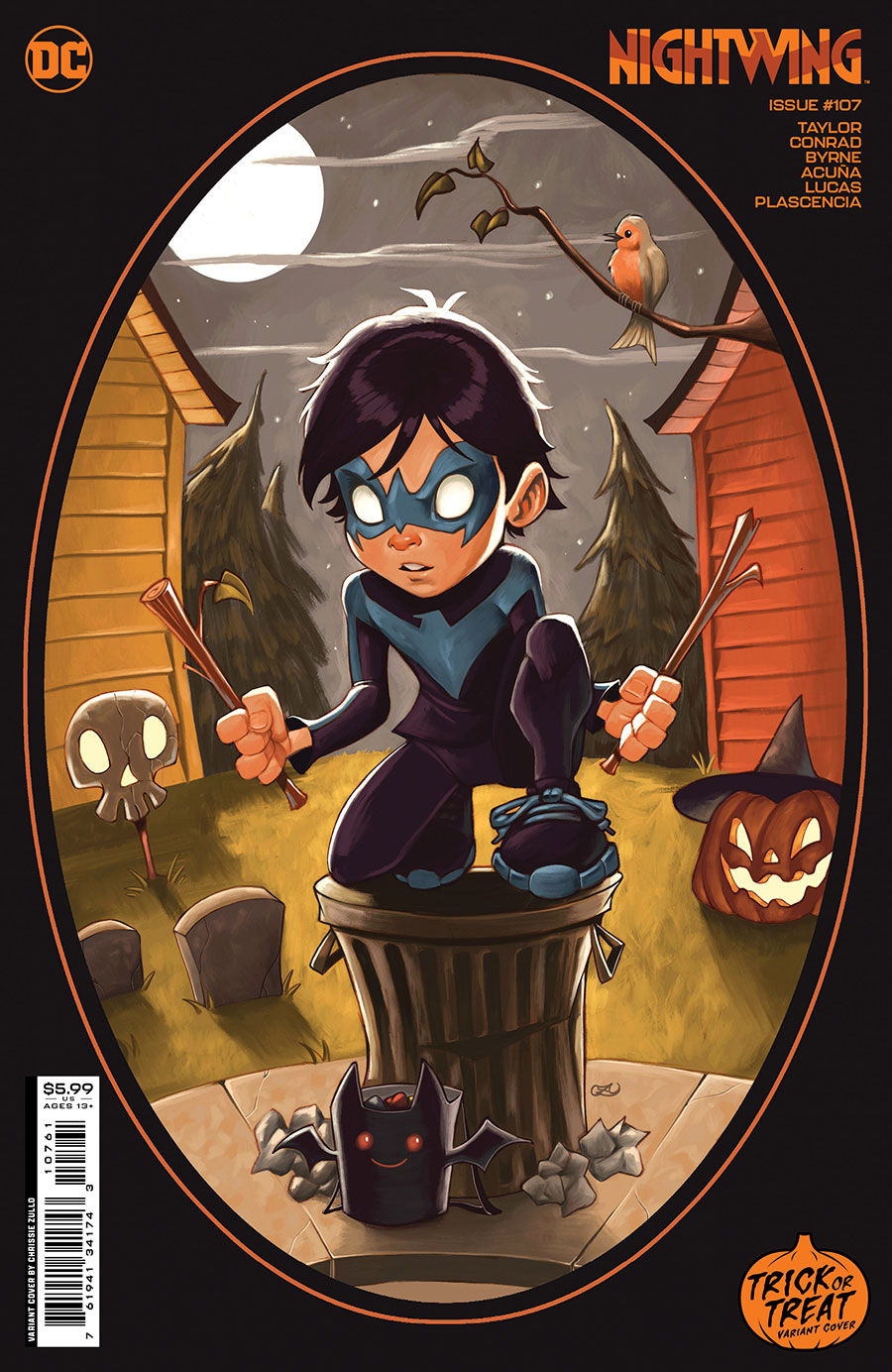 Nightwing Vol 4 #107 Cover E Variant Chrissie Zullo Trick Or Treat Card Stock Cover (Limit 1 Per Customer)
