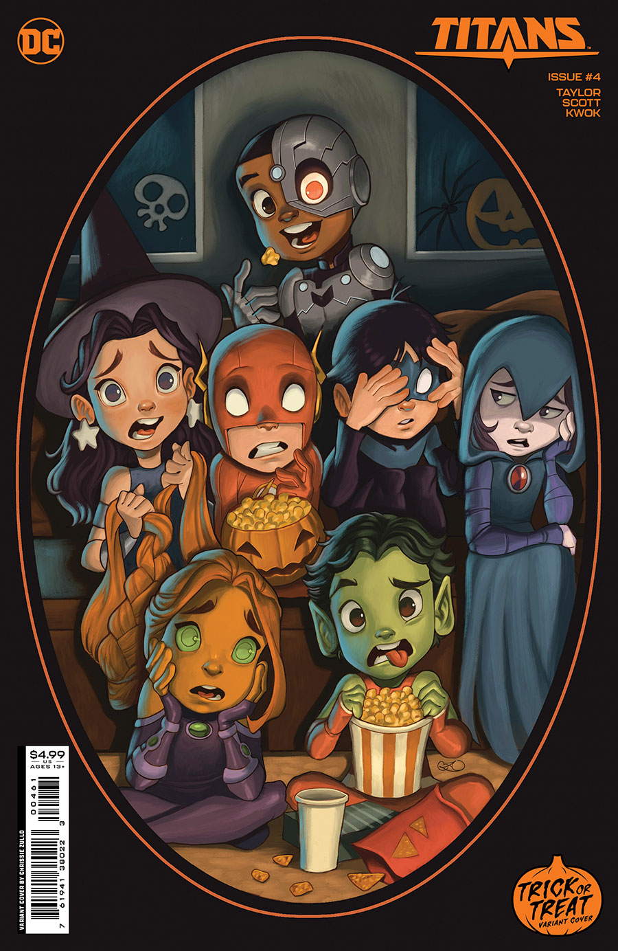 Titans Vol 4 #4 Cover D Variant Chrissie Zullo Trick Or Treat Card Stock Cover (Limit 1 Per Customer)