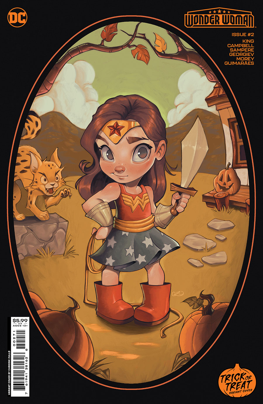 Wonder Woman Vol 6 #2 Cover E Variant Chrissie Zullo Trick Or Treat Card Stock Cover (Limit 1 Per Customer)
