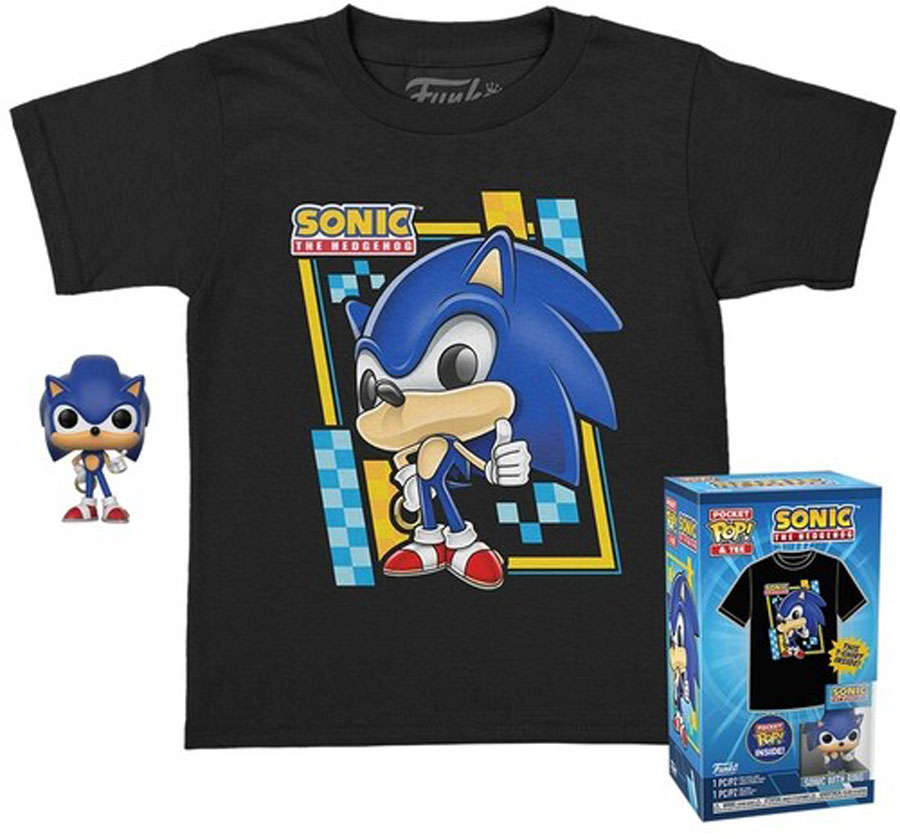 Pocket POP And Tee Sonic The Hedgehog T-Shirt Large