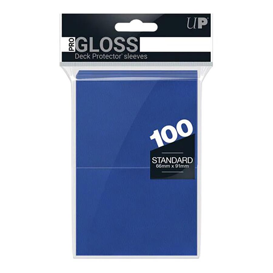 Ultra Pro PRO-Gloss Standard Deck Protector Sleeves - Dark Blue