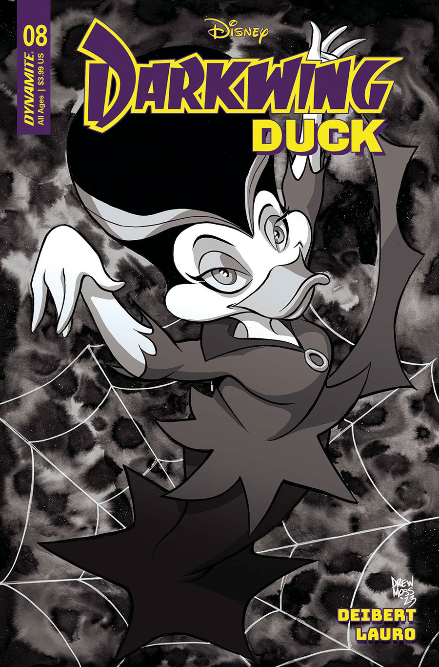 Darkwing Duck Vol 3 #8 Cover U Incentive Drew Moss Black & White Cover