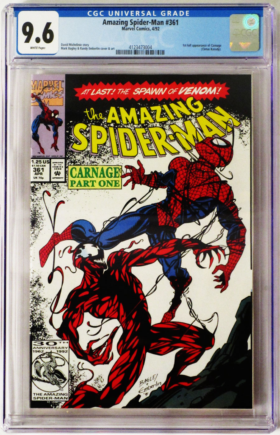 Amazing Spider-Man #361 Cover G 1st Ptg CGC 9.6