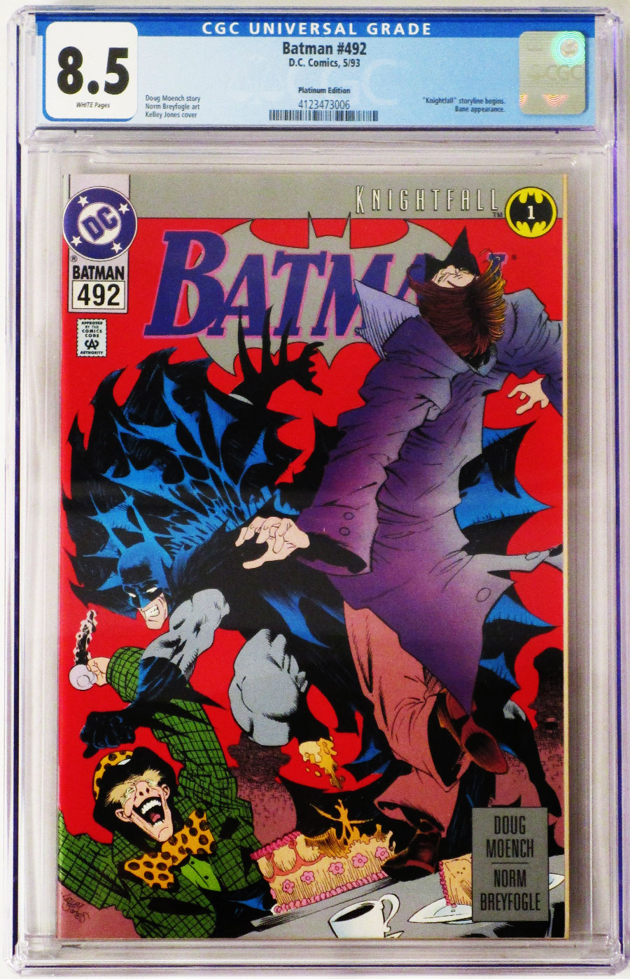 Batman #492 Cover E Platinum Edition CGC 8.5