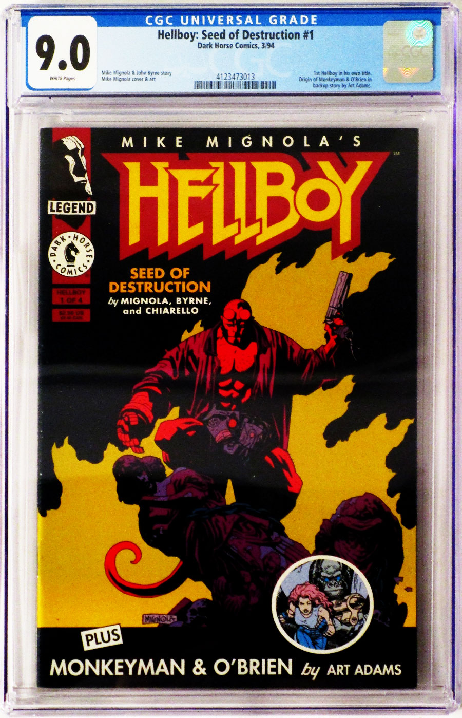 Hellboy Seed Of Destruction #1 Cover B CGC 9.0