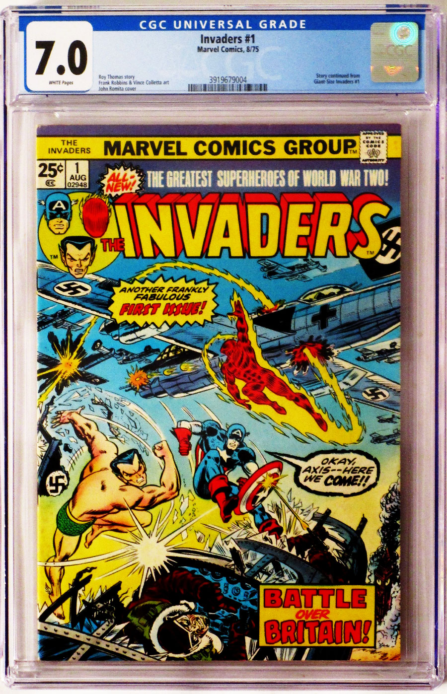 Invaders #1 Cover B CGC 7.0