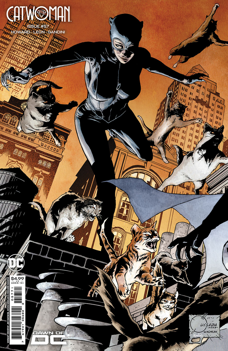 Catwoman Vol 5 #57 Cover D Variant Joe Quesada Connecting Card Stock Cover (The Gotham War Part 3)