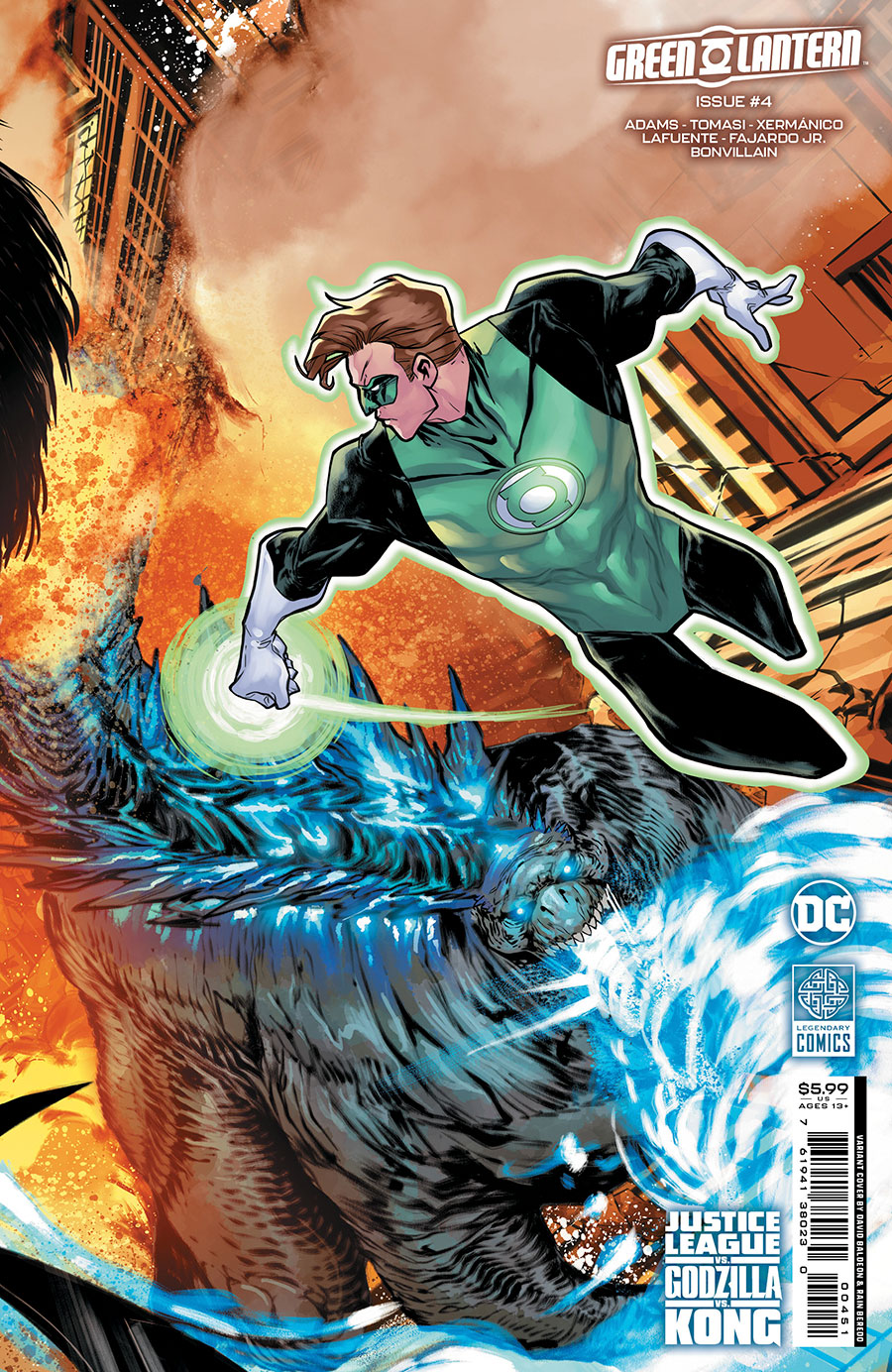 Green Lantern Vol 8 #4 Cover C Variant David Baldeon Justice League vs Godzilla vs Kong Connecting Card Stock Cover