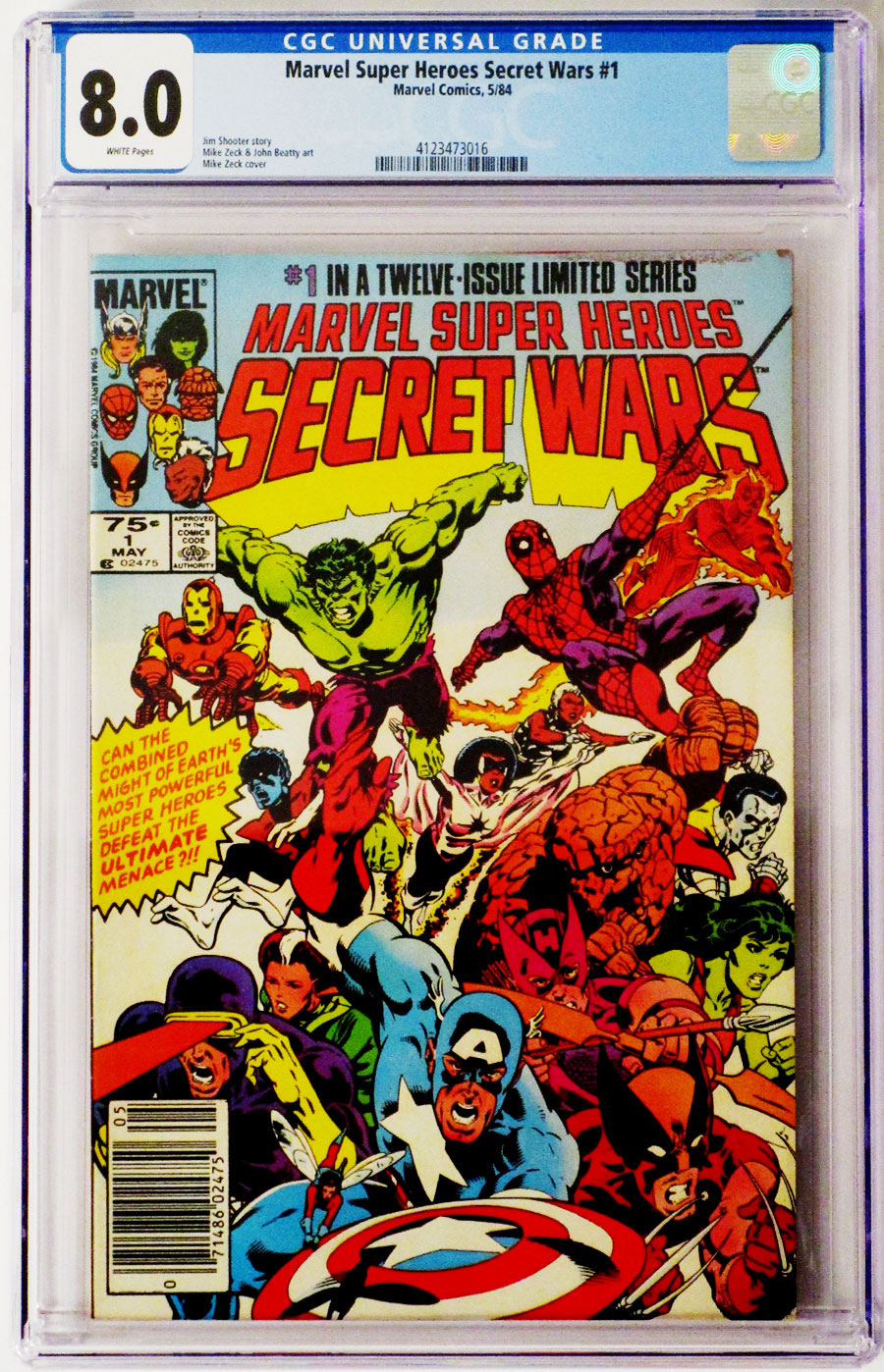 Marvel Super-Heroes Secret Wars #1 Cover E CGC 8.0