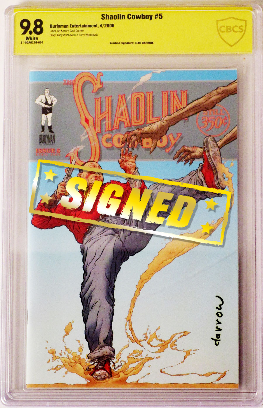 Shaolin Cowboy #5 Cover C Signed By Geof Darrow CBCS 9.8