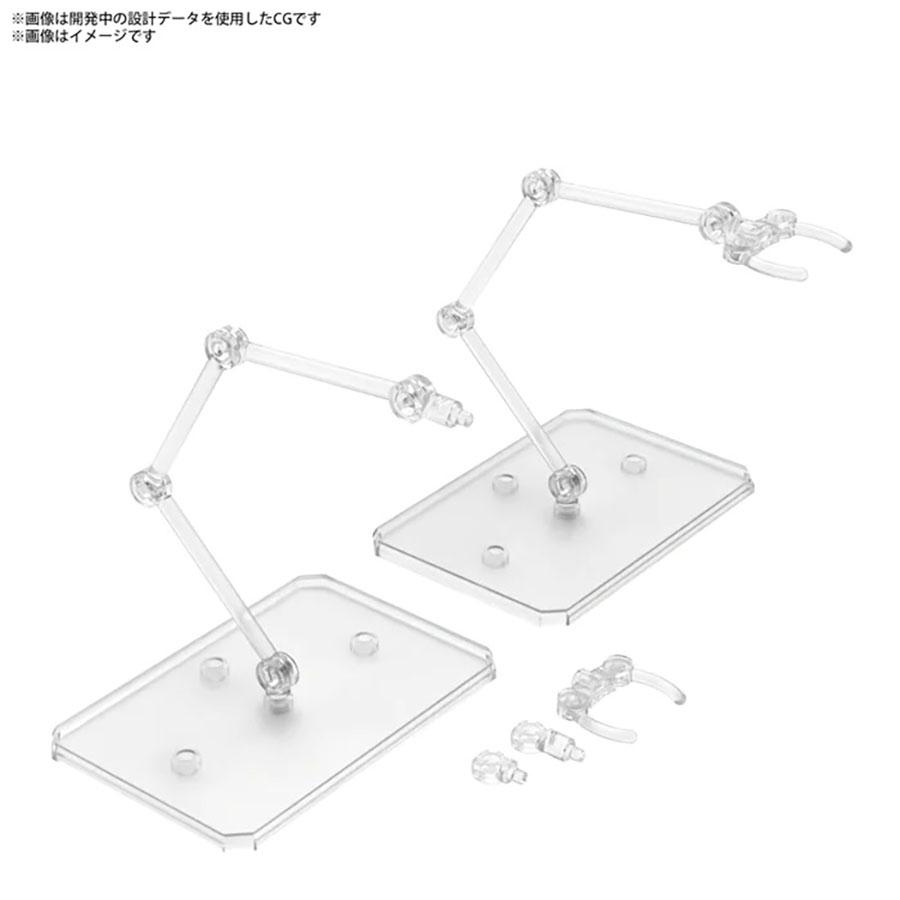 Action Base 6 Display Stand - Box Of 20 Units - Clear Color (For 1/144 HG 30MM 30MS Figure-Rise Standard Kits)