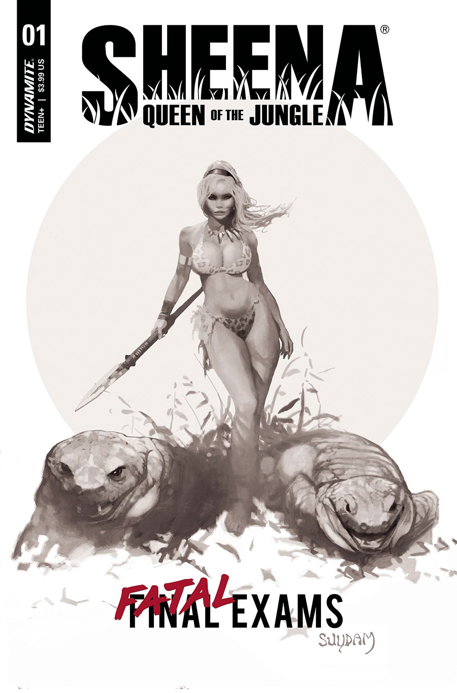 Sheena Queen Of The Jungle Vol 2 #1 Cover P Incentive Arthur Suydam Black & White Cover
