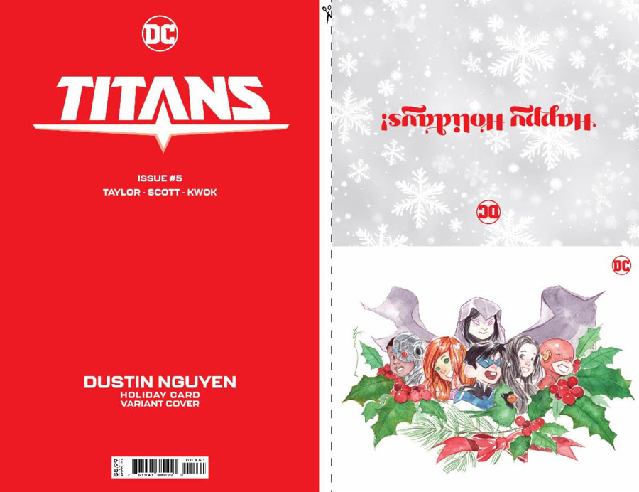 Titans Vol 4 #5 Cover D Variant Dustin Nguyen DC Holiday Card Special Edition Cover