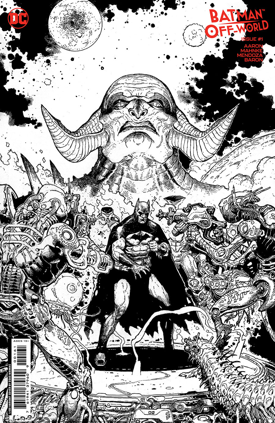 Batman Off-World #1 Cover G Incentive Doug Mahnke Black & White Card Stock Variant Cover