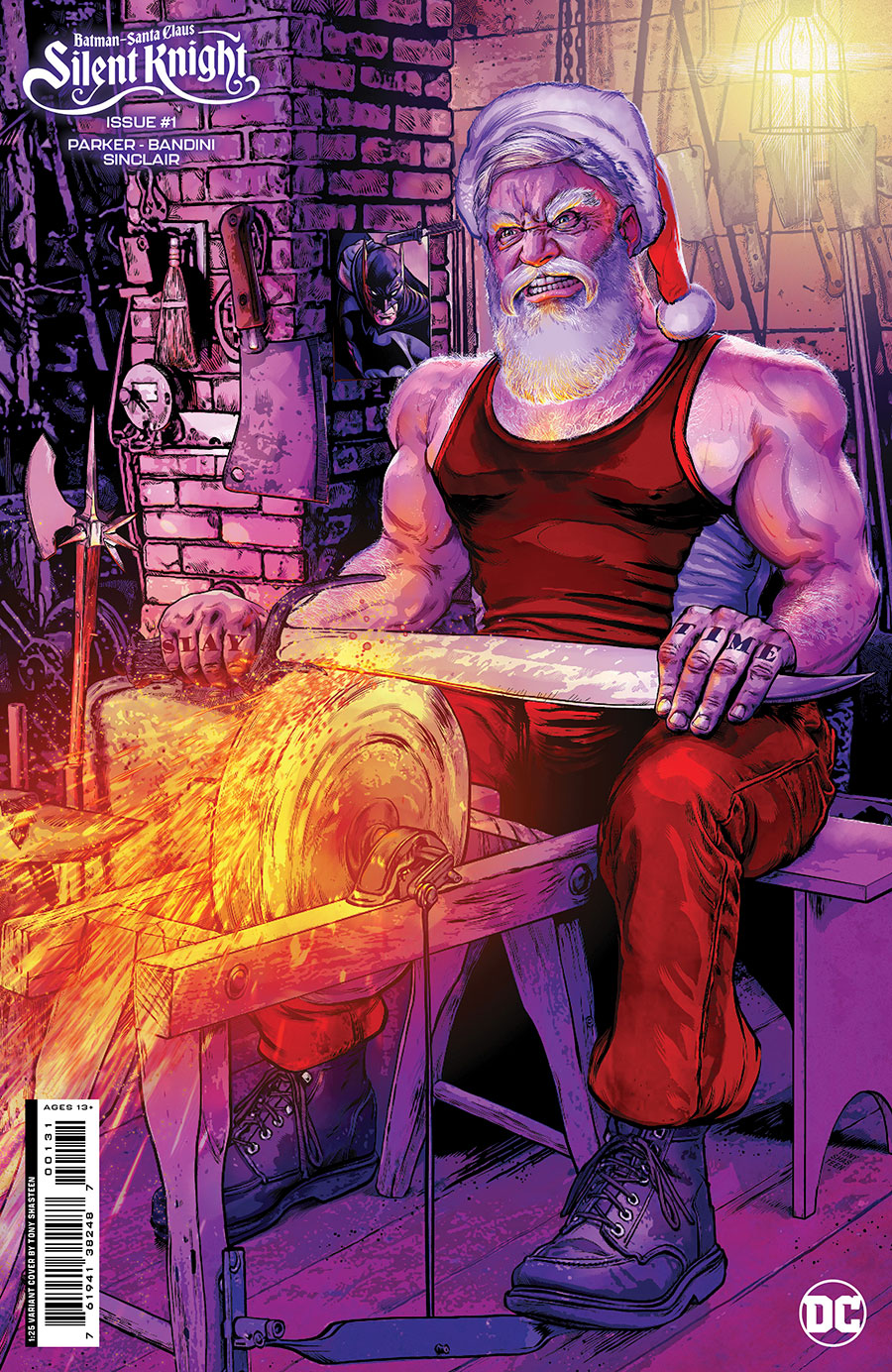 Batman Santa Claus Silent Knight #1 Cover E Incentive Tony Shasteen Card Stock Variant Cover
