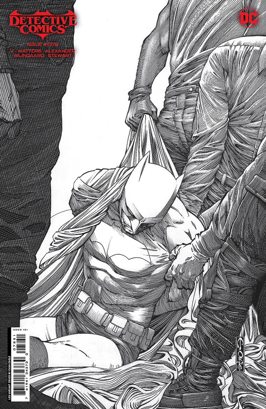 Detective Comics Vol 2 #1078 Cover F Incentive Evan Cagle Black & White Card Stock Variant Cover