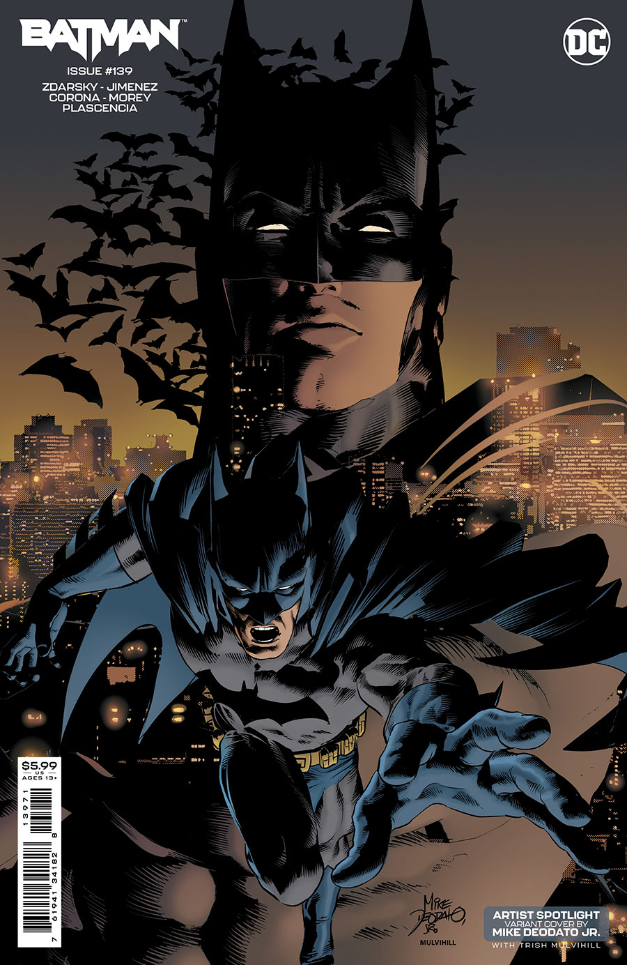 Batman Vol 3 #139 Cover D Variant Mike Deodato Jr Artist Spotlight Card Stock Cover