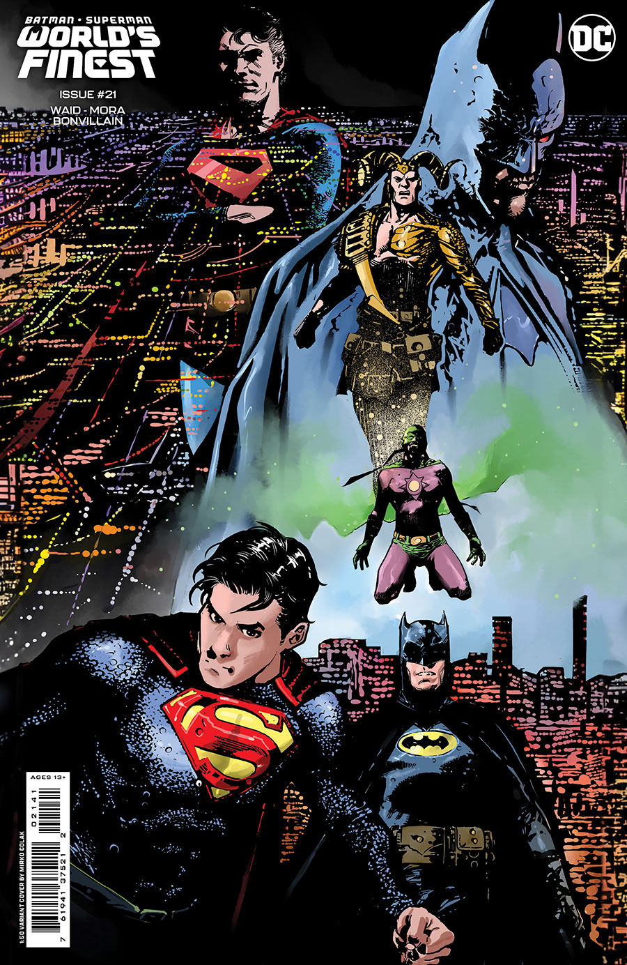 Batman Superman Worlds Finest #21 Cover F Incentive Mirko Colak Card Stock Variant Cover