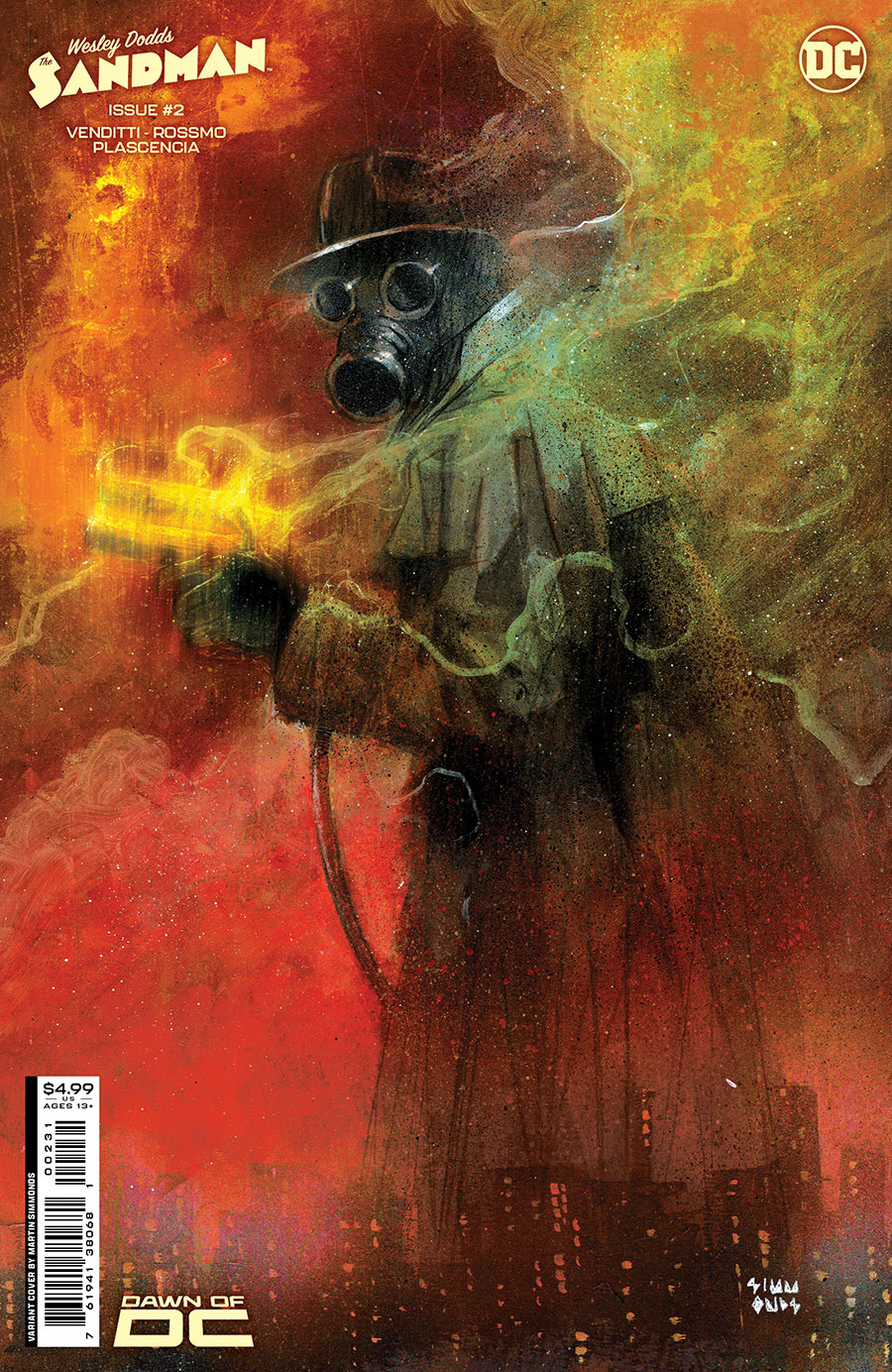 Wesley Dodds The Sandman #2 Cover C Incentive Martin Simmonds Card Stock Variant Cover