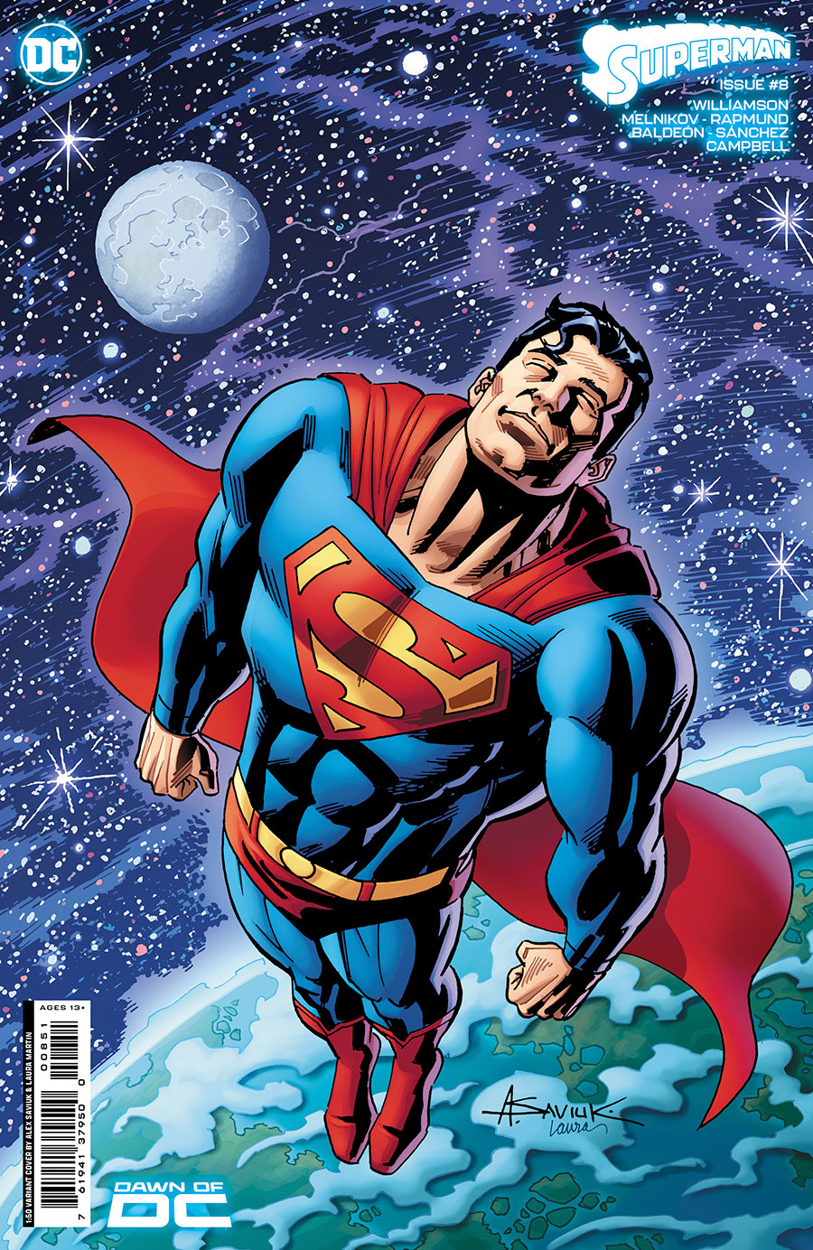 Superman Vol 7 #8 Cover G Incentive Alex Saviuk Card Stock Variant Cover