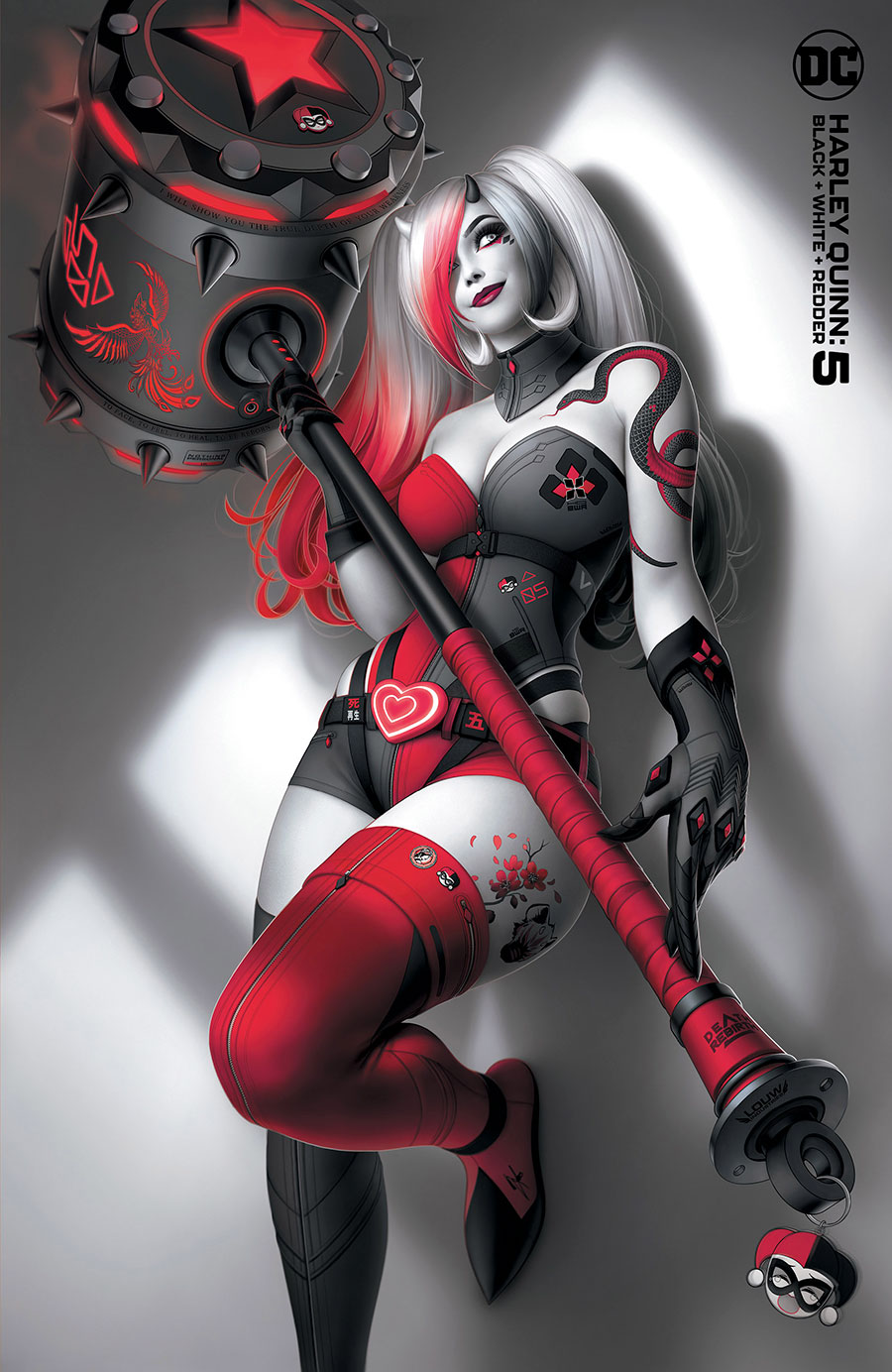 Harley Quinn Black White Redder #5 Cover B Variant Warren Louw Cover