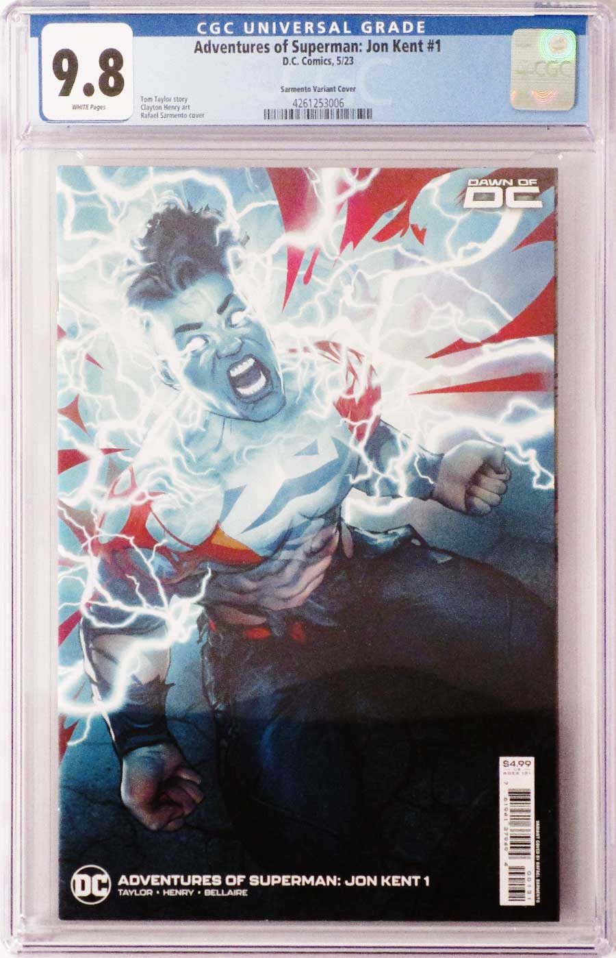 Adventures Of Superman Jon Kent #1 Cover L Variant Rafael Sarmento Card Stock Cover CGC 9.8