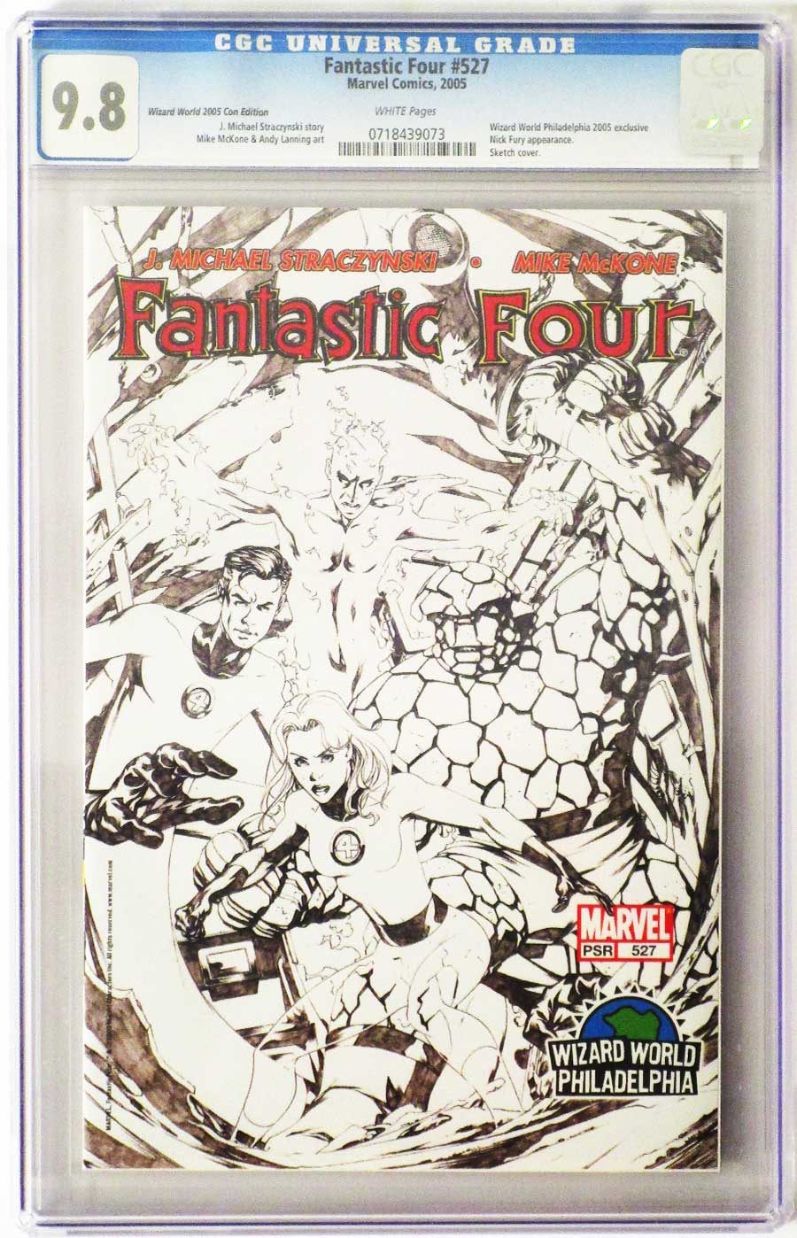 Fantastic Four Vol 3 #527 Cover E WWPA Mike McKone Sketch Variant Cover CGC 9.8