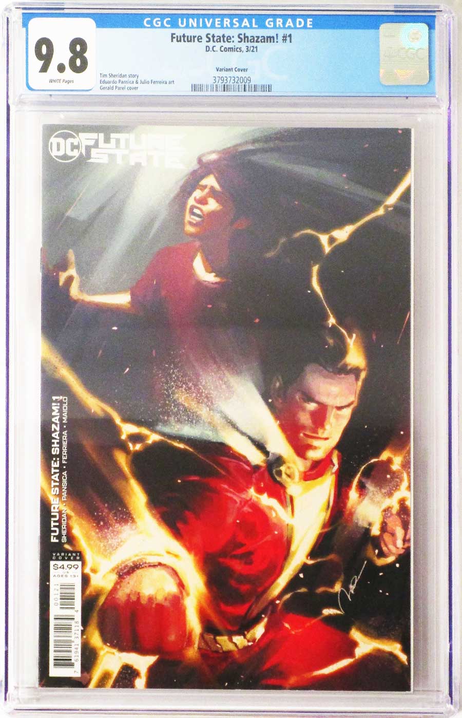 Future State SHAZAM #1 Cover C Variant Gerald Parel Card Stock Cover CGC 9.8