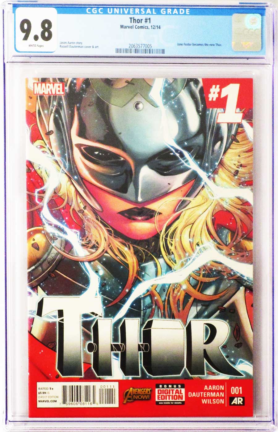 Thor Vol 4 #1 Cover Q 1st Ptg Regular Russell Dauterman Cover CGC 9.8