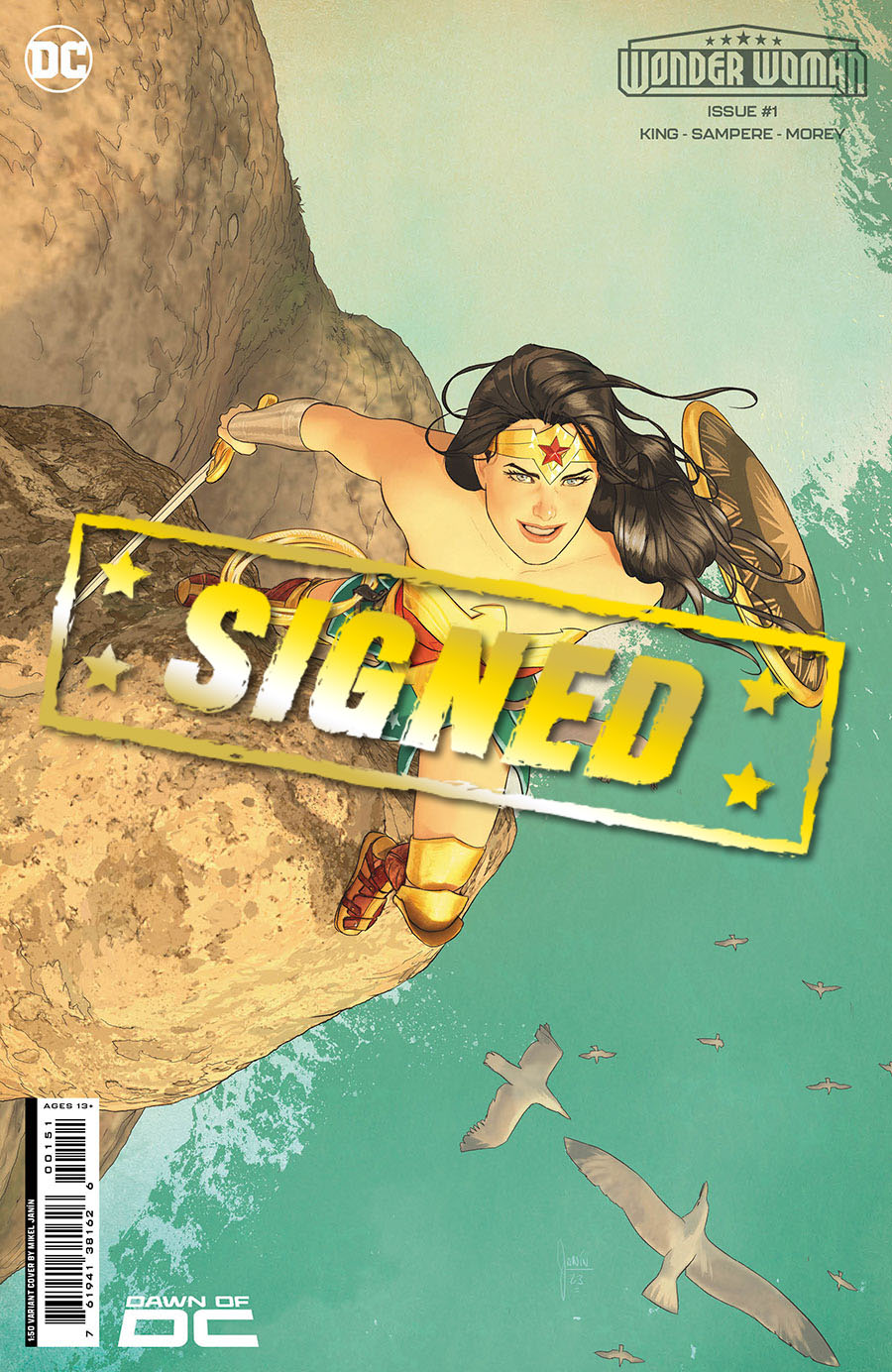 Wonder Woman Vol 6 #1 Cover S Incentive Mikel Janin Card Stock Variant Cover Signed By Tom King