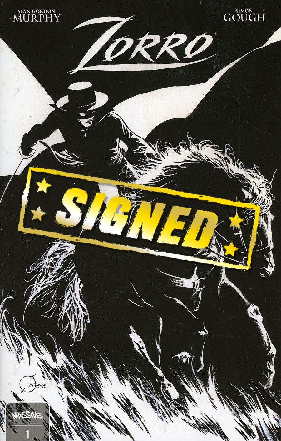 Zorro Man Of The Dead #1 Cover R Variant Joe Quesada Cover Signed By Sean Gordon Murphy