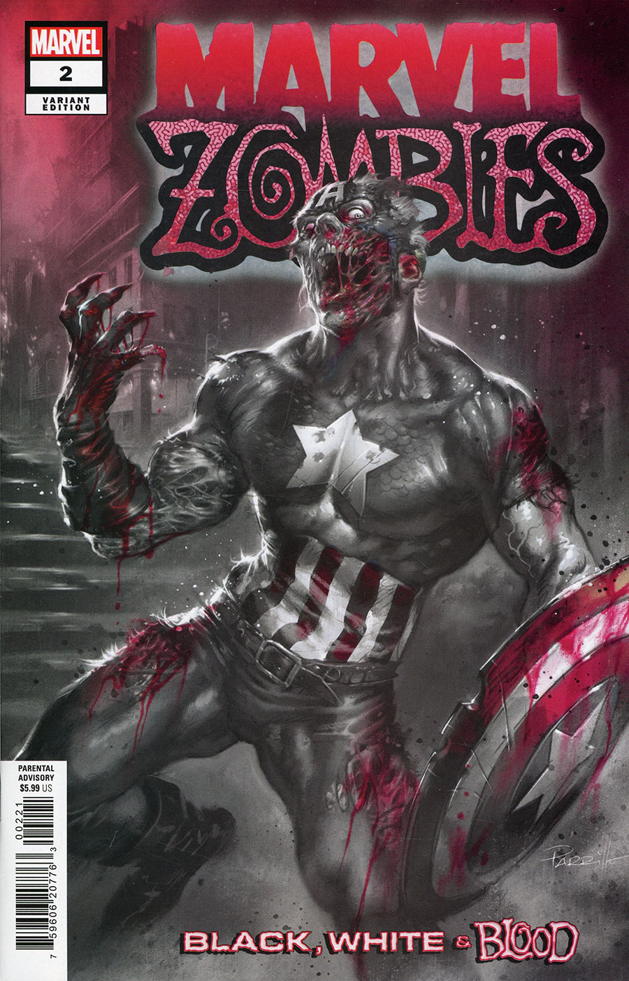 Marvel Zombies Black White & Blood #2 Cover B Variant Lucio Parrillo Cover