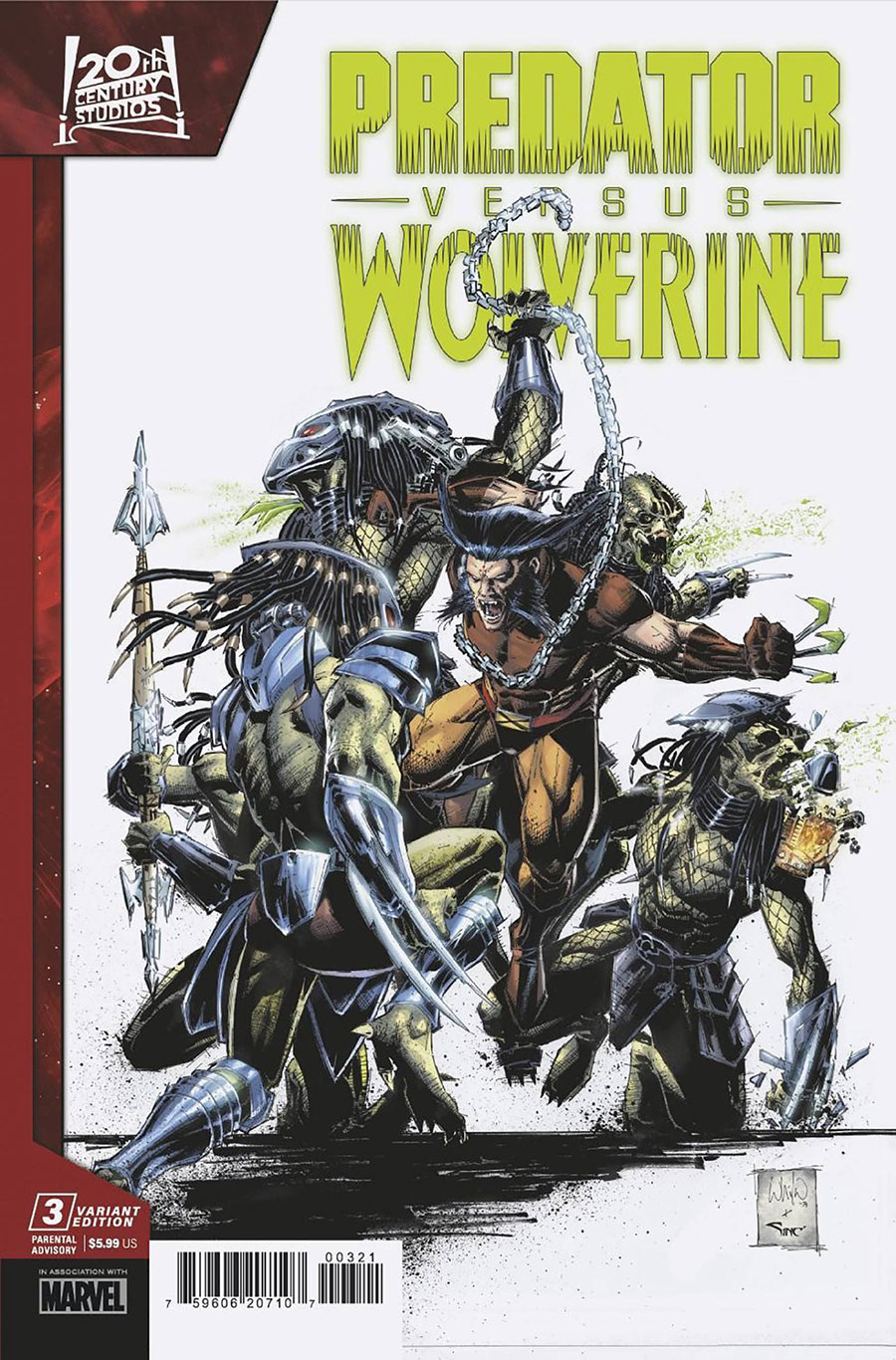 Predator vs Wolverine #3 Cover B Variant Whilce Portacio Cover