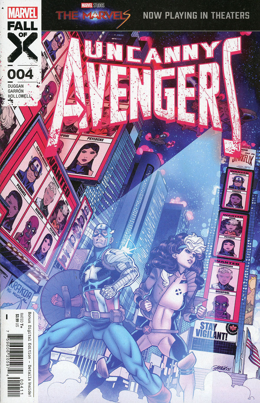 Uncanny Avengers Vol 4 #4 Cover A Regular Javier Garron Cover (Fall Of X Tie-In)