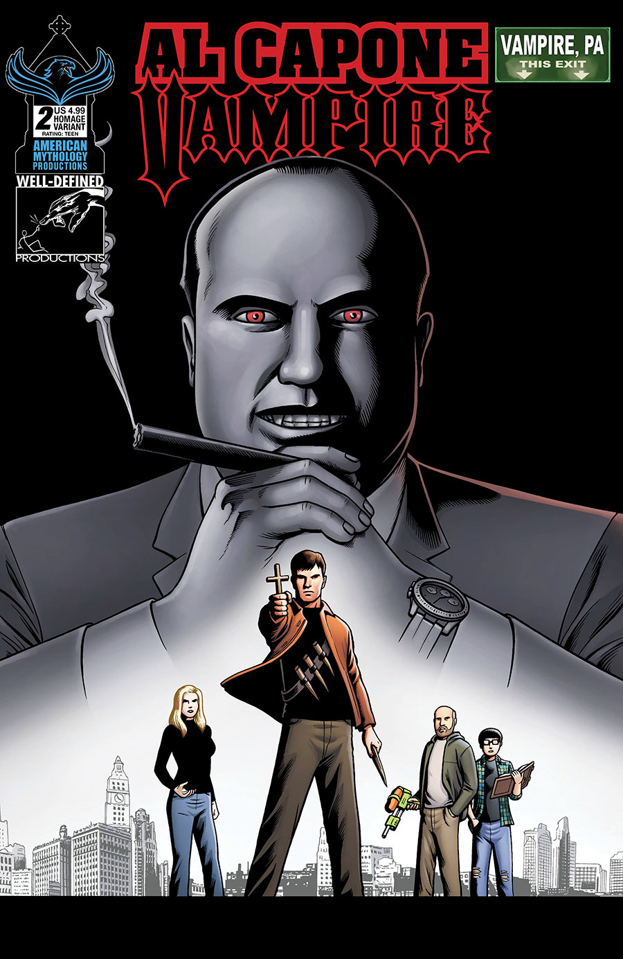 Al Capone Vampire #2 Cover B Variant Brendon Fraim Brian Fraim & Wes Hartman Homage Cover