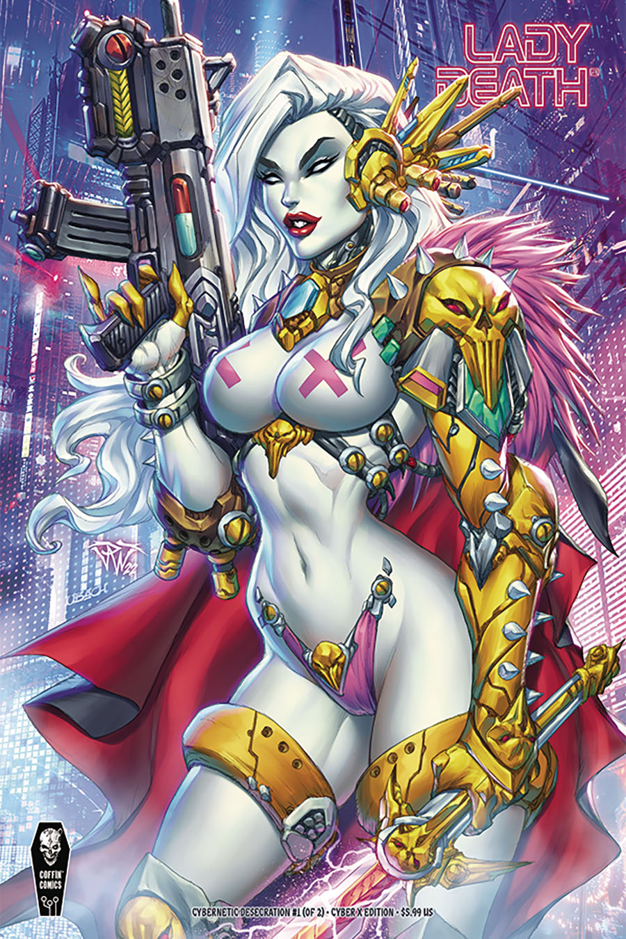 Lady Death Cybernetic Desecration #1 Cover B Variant Paolo Pantalena Cyber X Cover