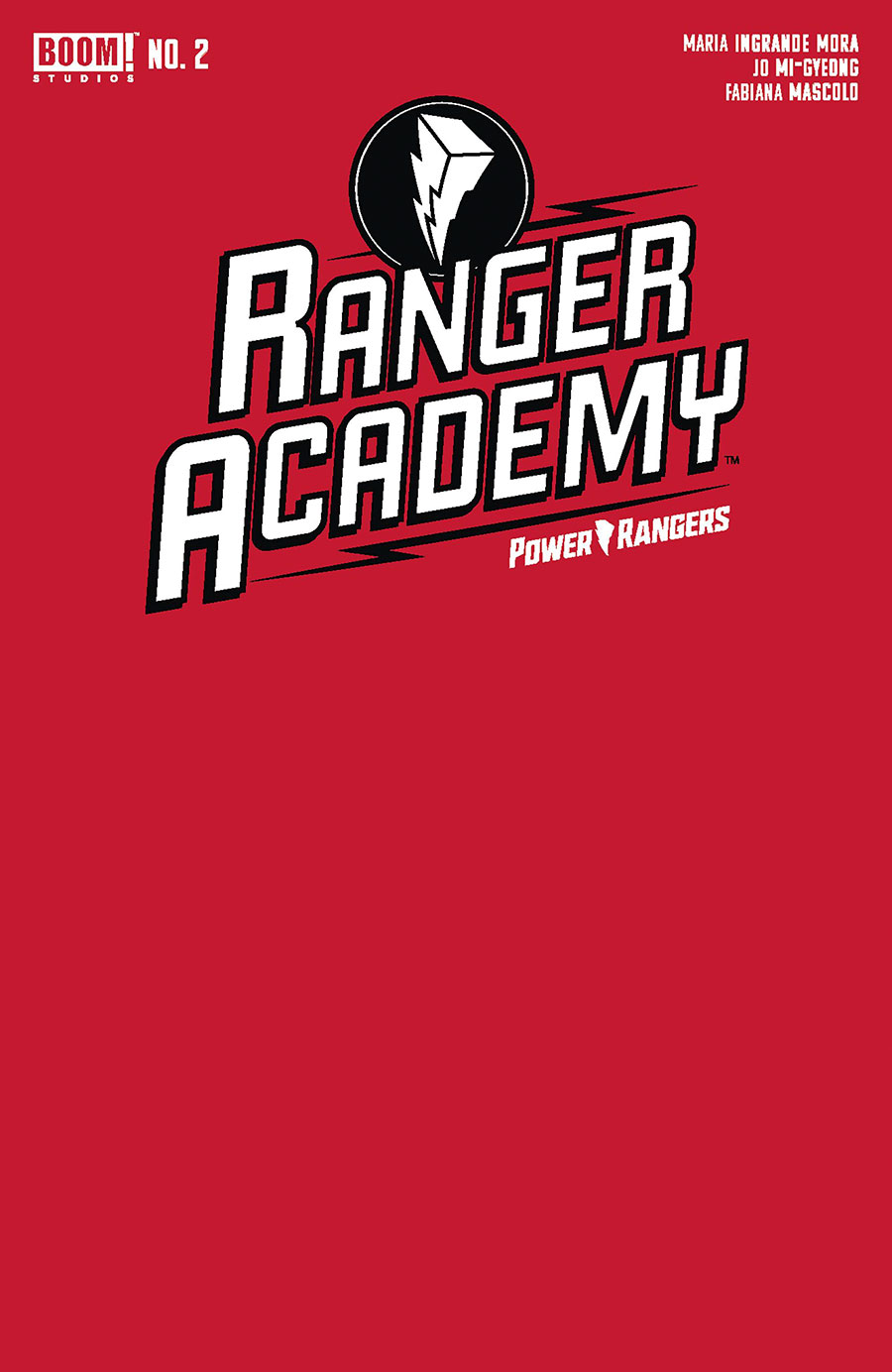 Ranger Academy #2 Cover B Variant Red Blank Cover
