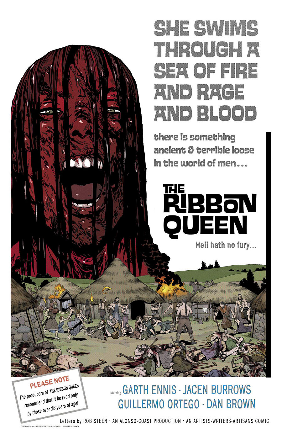 Ribbon Queen #5 Cover C Variant Chris Ferguson & Jacen Burrows Horror Movie Poster Homage Cover