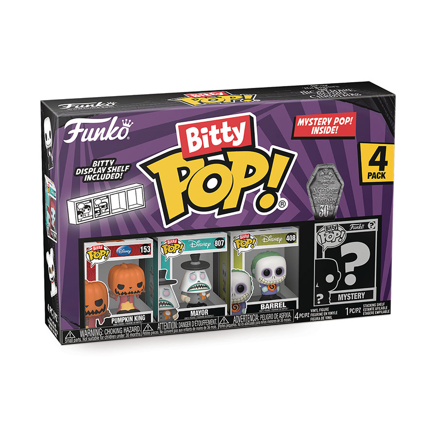 Bitty POP Nightmare Before Christmas 4-Pack Mini Vinyl Figure - Pumpkin King Jack