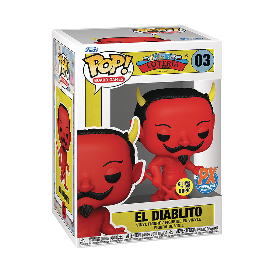 POP Loteria El Diablito Glow-In-The-Dark Previews Exclusive Vinyl Figure