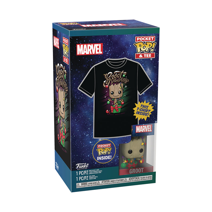 Pocket POP & Tee Set Guardians Of The Galaxy Holiday Groot T-Shirt Large