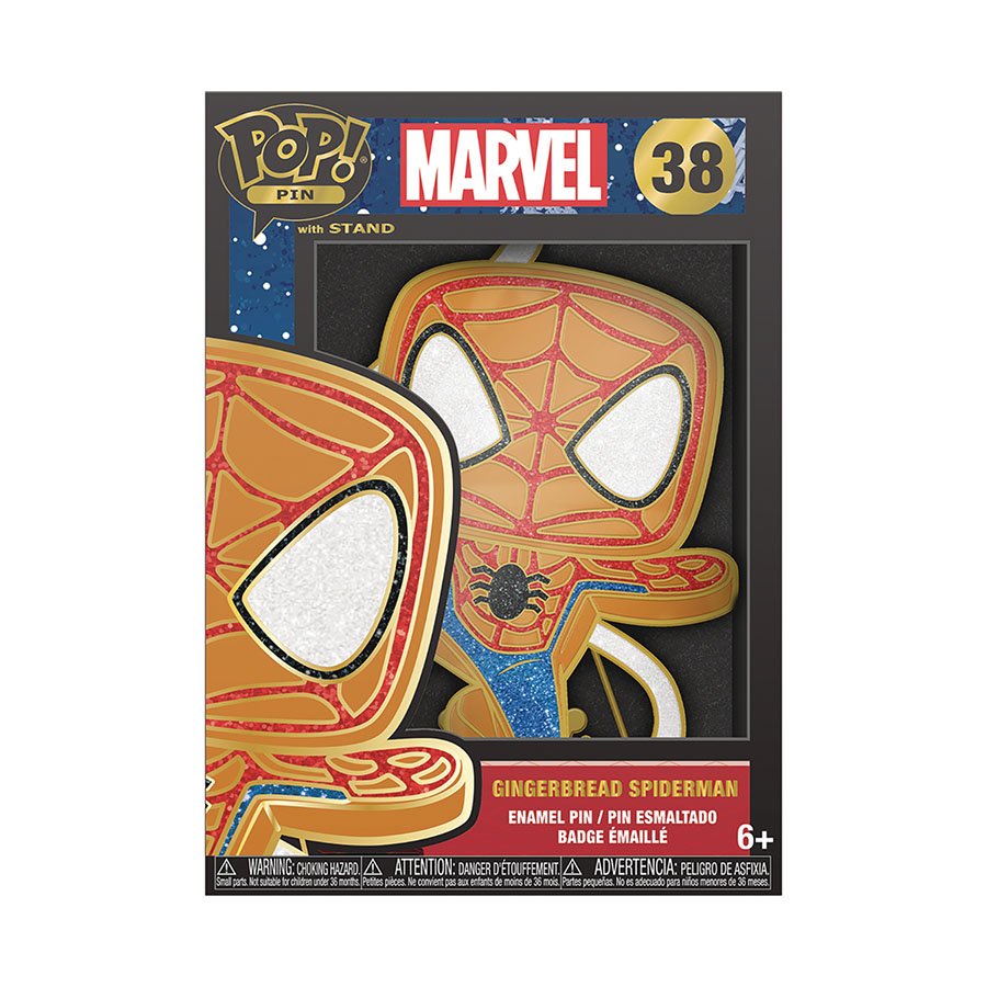 Loungefly x Funko POP Marvel Holiday Gingerbread Pin - Spider-Man