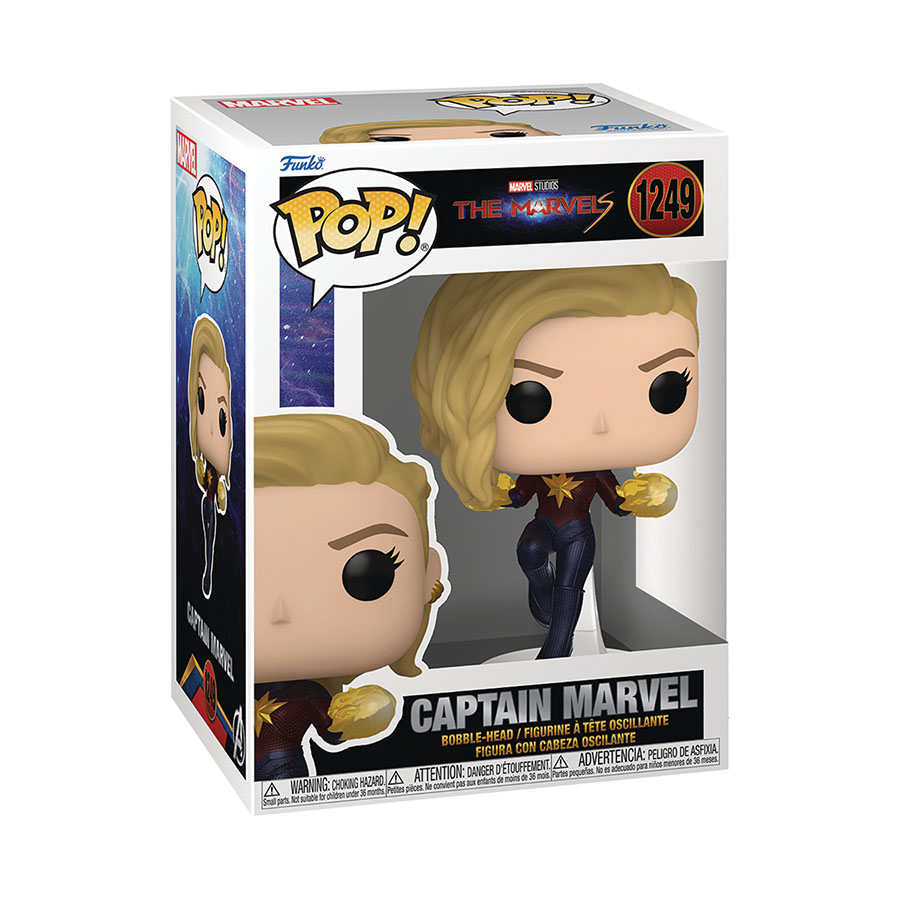 POP Marvel The Marvels Captain Marvel Vinyl Bobble Head