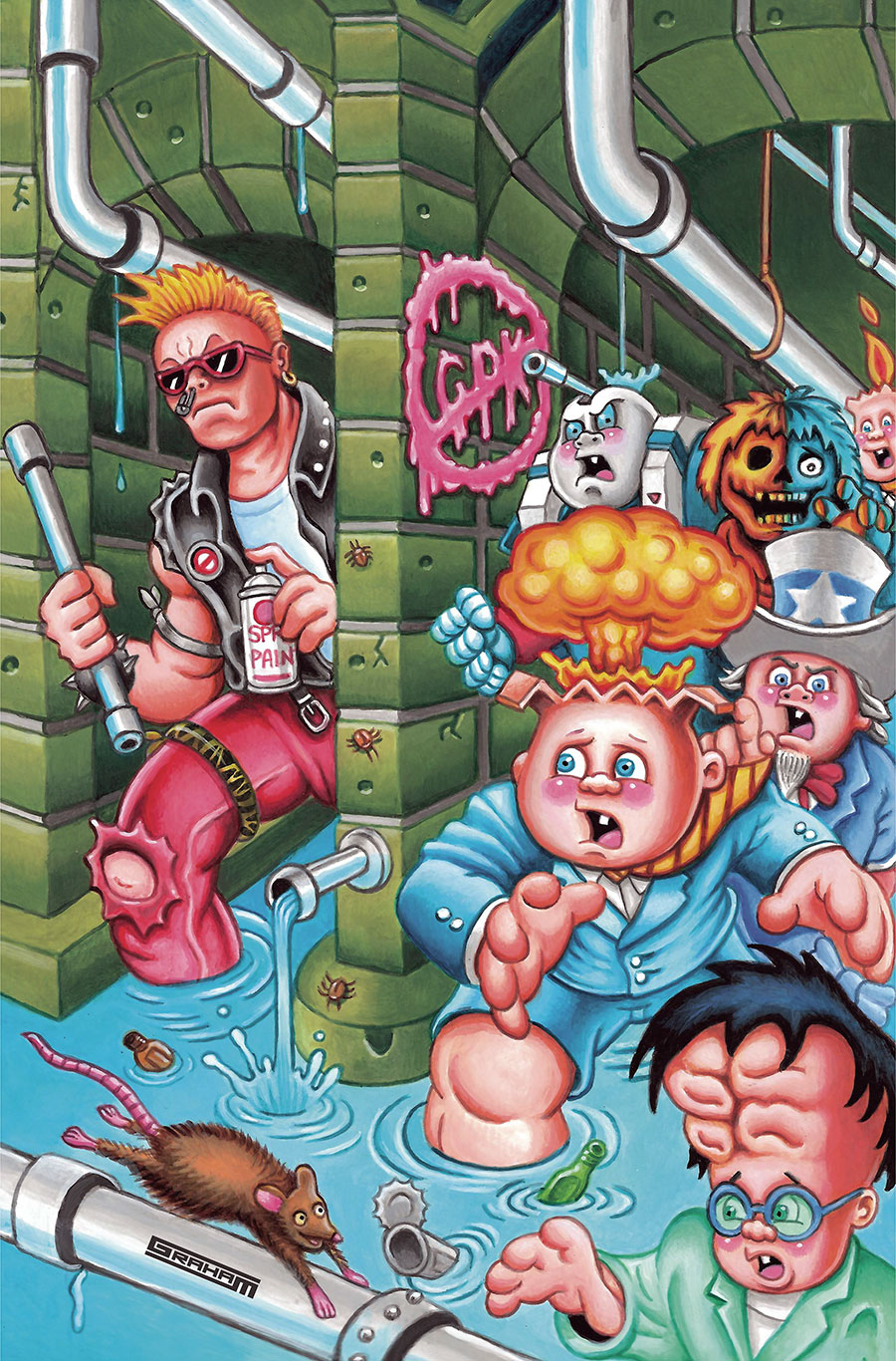 Garbage Pail Kids Trashin Through Time #2 Cover G Incentive Dustin Graham Virgin Cover