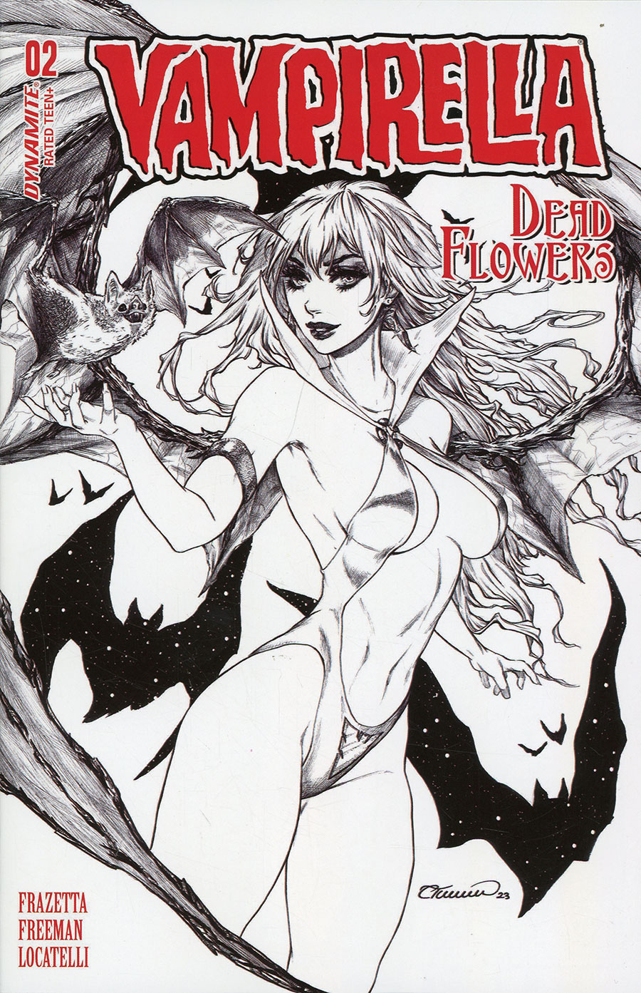 Vampirella Dead Flowers #2 Cover F Incentive Collette Turner Line Art Cover