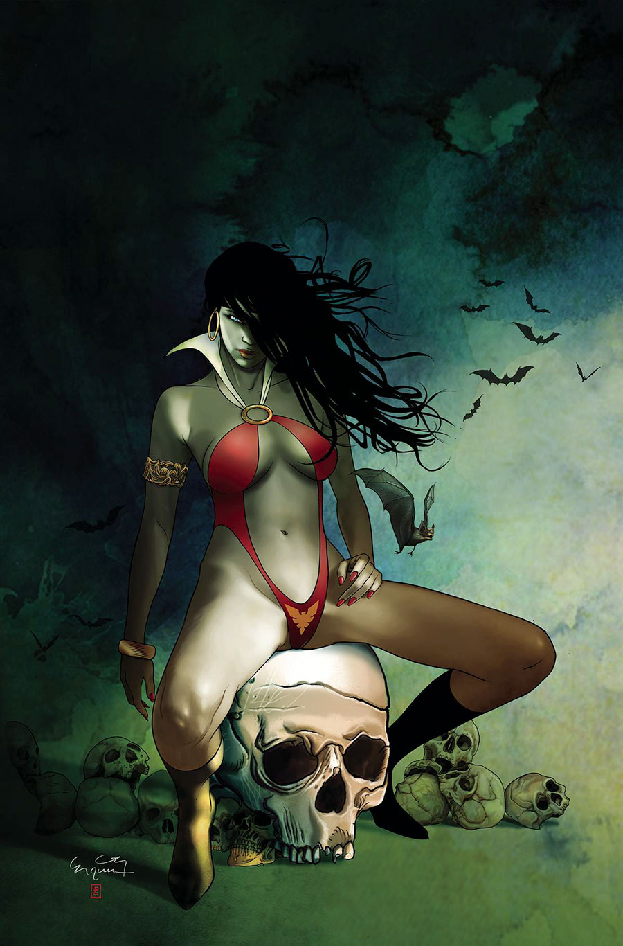 Vampirella Dead Flowers #2 Cover G Incentive Ergun Gunduz Virgin Cover